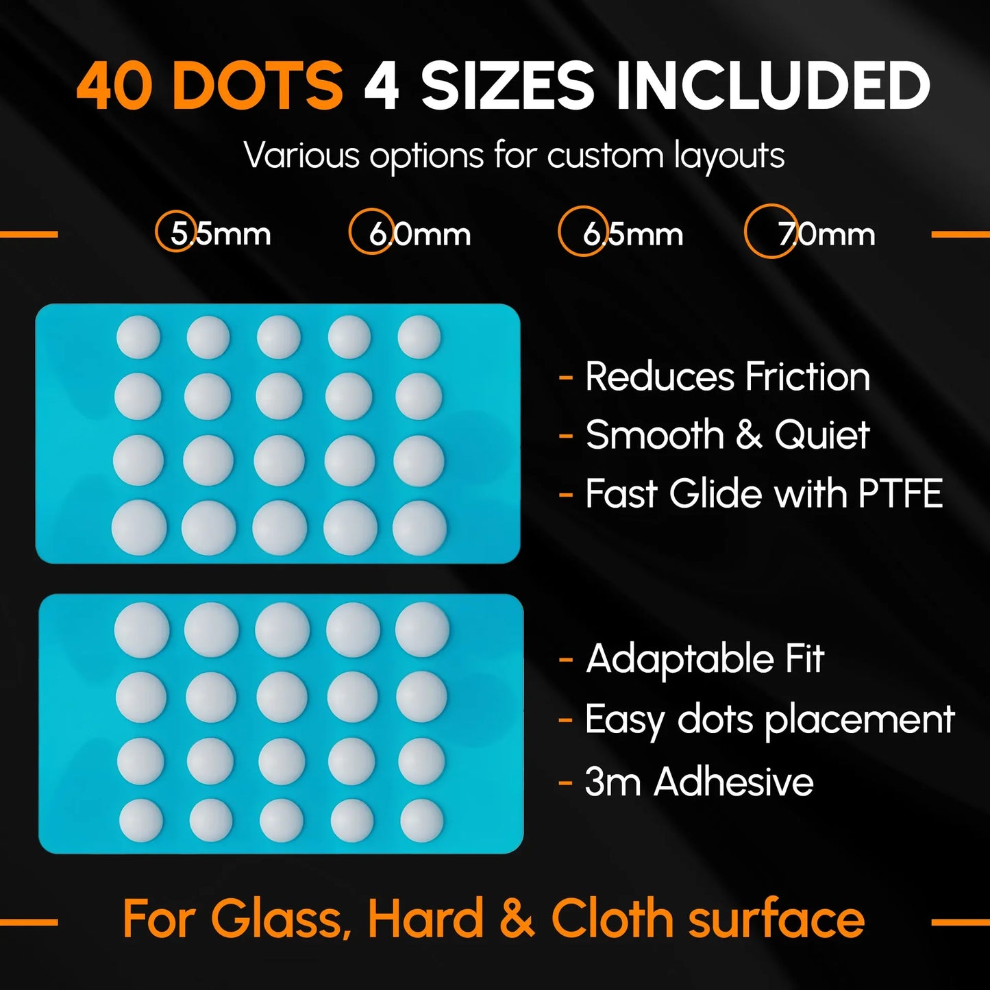 Esports Tiger ICE V2 Mouse Patins/Dot Skates